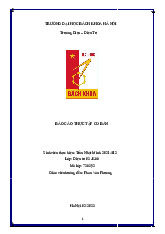 Báo cáo Thực Tập Cơ Bản - Điện Tử | Thực tập cơ bản | Trường Đại học Bách khoa Hà Nội