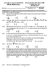 Đề giao lưu HSG Toán 12 năm 2024 – 2025 trường THPT Hậu Lộc 4 – Thanh Hóa