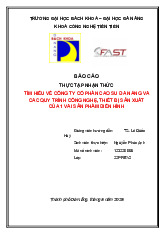 Báo cáo Thực tập nhận thức Tìm hiểu về Công ty Cổ phần cao su Đà Nẵng | Trường Đại học Bách khoa, Đại học Đà Nẵng