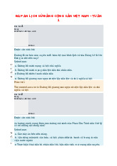 Bài kiểm tra trắc nghiệm Lịch sử Đảng Cộng sản Việt Nam | Lịch sử đảng | Trường Đại học Kinh tế Thành phố Hồ Chí Minh