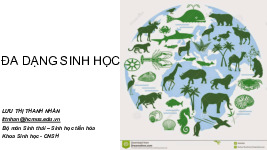 Bài giảng Đa dạng sinh học môn Sinh thái học | Trường Đại học Khánh Hòa
