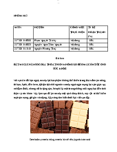 Bật mí cách ăn socola thỏa thích: Không lo béo mà còn tốt cho sức khỏe - Quản trị học | Trường Đại học Bách khoa Thành phố Hồ Chí Minh