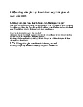 4 Mẫu công văn gia hạn thanh toán nợ, thời gian và cách viết 2025