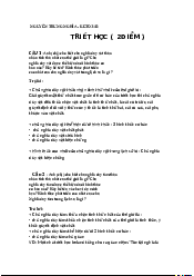 Câu hỏi phần tự luận 2đ môn Triết học Mác Lê-nin | Học viện Chính sách và Phát triển