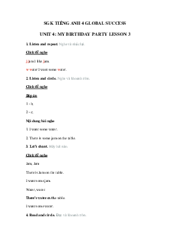 Tiếng Anh lớp 4 unit 4 lesson 3 trang 32 33 Global success