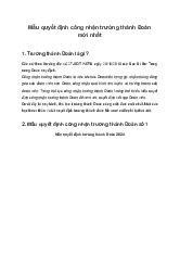 2 Mẫu quyết định công nhận trưởng thành Đoàn 2024