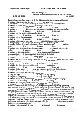 Đề thi tuyển sinh lớp 10 môn tiếng Anh 2023-2024