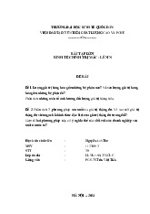 Tiểu luận môn Kinh tế chính trị Mac Lênin  - trường đại học kinh tế Quốc dân.