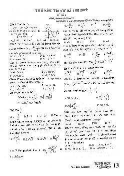 Đề thử sức trước kỳ thi THPT Quốc gia 2019 môn Toán – Toán Học Tuổi Trẻ (Đề số 4)