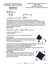Đề học kì 1 Toán 9 năm 2025 – 2026 trường Tạ Quang Bửu – Hà Nội