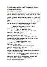 Phản ứng trung hòa là gì? Ví dụ và bài tập về phản ứng trung hòa