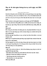 Đáp án cuộc thi an toàn giao thông cho nụ cười ngày mai 2024