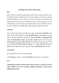 Giải Tiếng Anh 10 Unit 5: 5D Grammar | Friends Global