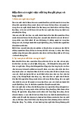 Mẫu đơn xin nghỉ việc viết tay thuyết phục và hay nhất