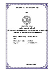 Kinh nghiệm chuyển đổi số của một số nước trên thế giới và bài học rút ra cho Việt Nam | Thảo luận cuối kỳ Môn Chuyển Đổi Số