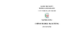 Tập Bài giảng môn Lý luận về Nhà nước và Pháp luật | Trường Đại Học Thái Nguyên