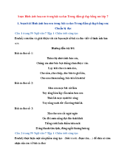 Soạn Hình ảnh hoa sen trong bài ca dao Trong đầm gì đẹp bằng sen | Ngữ Văn 7 Chân Trời Sáng Tạo tập 1