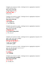 Complete the Conversation Responses  môn Nói tiếng Anh 4  | Trường đại học Mở Hà Nội