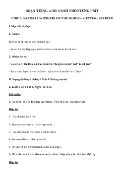 Tiếng Anh lớp 6 unit 5 Getting started trang 48 49