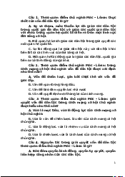 Bài tập trắc nghiệm Triết học Mac Lenin | Trường Đại học Ngoại ngữ, Đại học Đà Nẵng