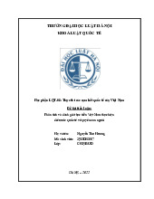 Tiểu luận Phân tích về quyền con người ở Việt Nam môn Luật quốc tế | Trường Đại học Luật Hà Nội