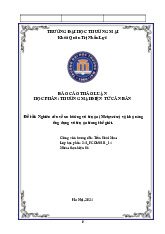 Nghiên cứu về xu hướng vũ trụ ảo (Metaverse) và khả năng ứng dụng vũ trụ ảo trong thế giới | Báo cáo thảo luận Thương mại điện tử căn bản
