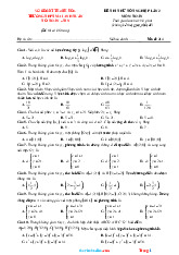 Đề thi thử tốt nghiệp môn Toán năm 2025 THPT Mai Anh Tuấn lần 2 có đáp án