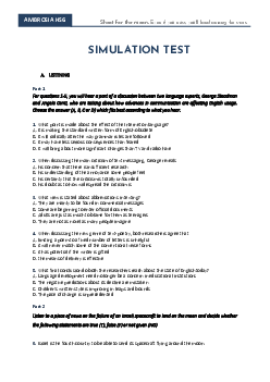 SIMULATION TEST for NEC - Đề luyện ôn thi học sinh giỏi Quốc gia môn Tiếng Anh