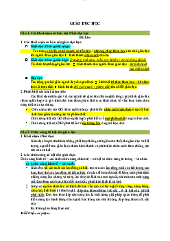 Đề cương về giáo dục học | Đại học Sư Phạm Hà Nội