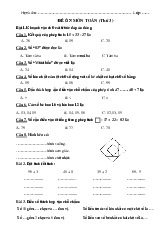 Phiếu ôn tập toán lớp 1 - Toán 1
