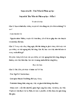 Soạn bài Tản Viên từ Phán sự lục - Kết nối tri thức Ngữ văn lớp 10
