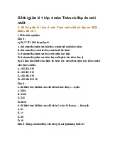 Đề thi giữa kì 1 lớp 4 môn Toán có đáp án mới nhất