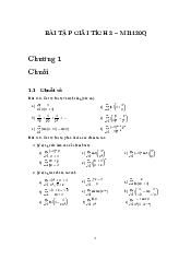 Bài tập ôn tập - Giải tích 3| Trường đại học Bách Khoa, Đại học Đà Nẵng