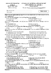 Đề thi thử tốt nghiệp THPT 2025 môn Lịch sử lần 1 Sở GD&ĐT Nghệ An