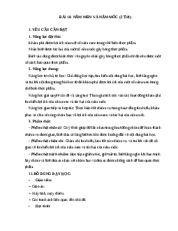 Giáo án Khoa học lớp 4 Bài 16 | Cánh diều