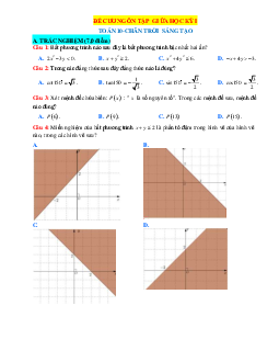 Đề cương ôn tập giữa học kỳ 1 toán 10 Chân trời sáng tạo 2023-2024