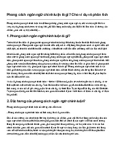 Phong cách ngôn ngữ chính luận là gì? Cho ví dụ và phân tích | Ngữ văn 12