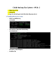Cài đặt Hadoop Eco System | Môn Công nghệ thông tin - Đại học Sư phạm Kỹ thuật Thành phố Hồ Chí Minh