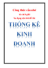 Công Thức Thống Kê Kinh Doanh & Đề Thi Thống Kê Kinh Doanh