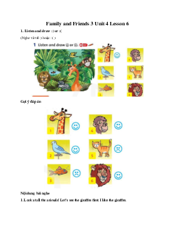 Family and Friends 3 Unit 4 Lesson 6 I like monkeys!