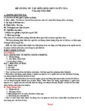 Đề Cương Ôn Tập Giữa HK 2 Ngữ Văn 6 Năm Học 2024-2025