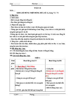 Bài 30 | Giáo án học kì 2 | Toán 1| Kết nối tri thức với cuộc sống