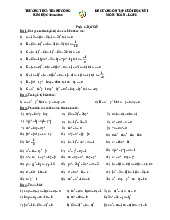 Đề cương cuối kỳ 1 Toán 8 năm 2025 – 2026 trường THCS Thành Công – Hà Nội