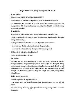 Soạn bài Con đường không chọn KNTT