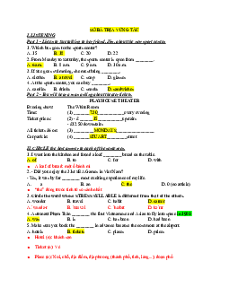 Đề thi tuyển sinh lớp 10 THPT năm học 2022-2023 môn Tiếng Anh (không chuyên) - Sở Giáo dục và Đào tạo Bà Rịa-Vũng Tàu có đáp án và giải thích chi tiết