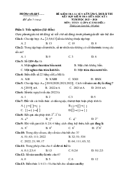 Đề thi giữa học kì 1 môn Toán 6 năm 2023 - 2024 sách Cánh diều | Đề 4