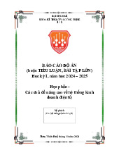 Báo Cáo Đồ Án: Chủ Đề Nâng Cao về Hệ Thống Kinh Doanh Điện Tử Môn Thương mại điện tử | Trường Đại học Huế