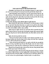 QTNNL - Chương 1 - Tổng Quan Quản Trị Nguồn Nhân Lực