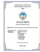 Phân tích tình huống Công ty TNHH Thời Trang Smart Choice | Bài tập nhóm môn Quản trị nhân lực