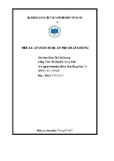 Tiểu luận môn Quản trị chiến lược - trường đại học kinh tế- tài chính thành phố Hồ chí minh